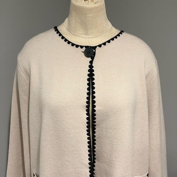 Sioni Contrast Stitch Cardigan Size L - Picture 2 of 12